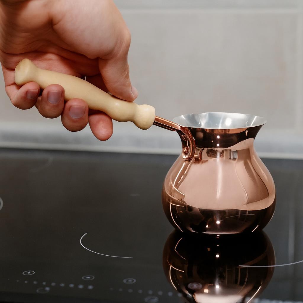 Турка мідна ZH 300 мл Класична для кави по турецьки цільна