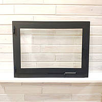 Дверцята для каміна зі склом Hetta Mia 450*600 - гладка рама