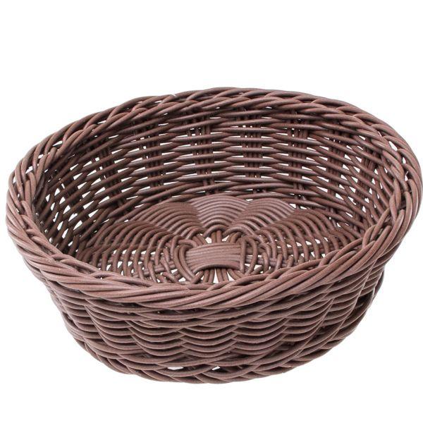 522409 Кошик круглий 19/h-5,5см темно-коричневий FoREST