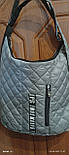 Сумка Рюкзак стьобана жіноча з плащівки з кишеньками., фото 3