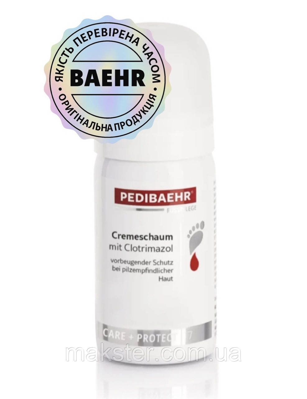 КРЕМ – ПІНКА З КЛОТРИМАЗОЛОМ І 10%-НОЇ МОЧЕВИНИ ДЛЯ НІГ 35 МЛ, PEDIBAEHR