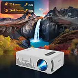 Мініатюрний кінотеатр з вбудованими стереодинаміками 203,2 см HD екран, 3000 годин роботи, сумісне зі смартфон, фото 6