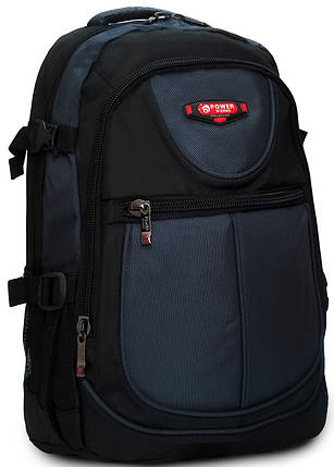 Рюкзак шкільний ортопедичний великий чорно-синій для хлопчика підлітковий 47х32х17 см Power In Eavas 9602, фото 1