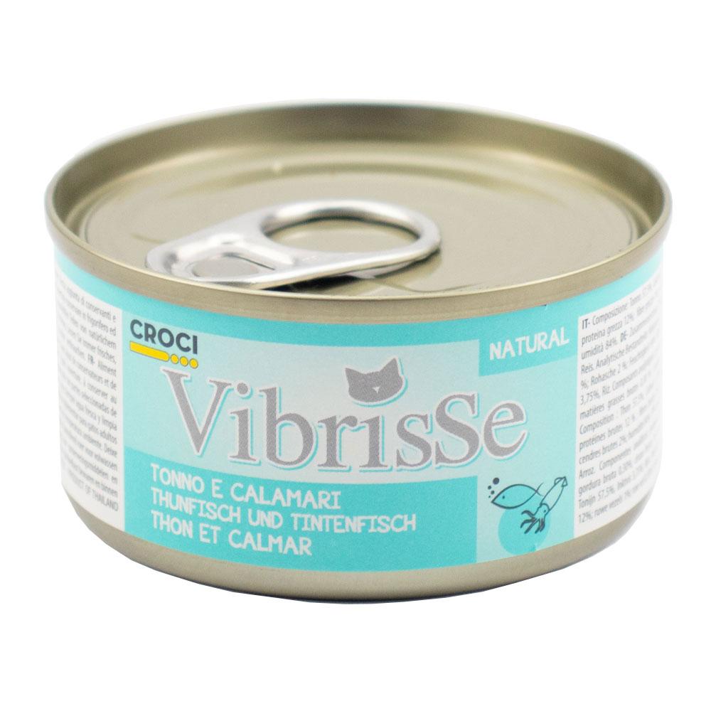Консерва для котів VIBRISSE з тунцем та кальмаром, 70 г (*), фото 1