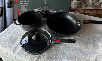 Набір посуду 3 в 1 з антипригарним покриттям LONGZIWEL 988