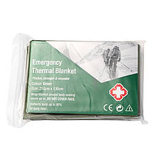 Універсальна ковдра термофольга рятувальна 130x210 см — ізотермічна армійська термоодеяло