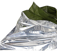 Універсальна ковдра термофольга рятувальна 130x210 см — ізотермічна армійська термоодеяло, фото 5