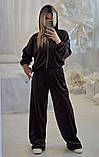 Костюм спортивний велюровий в стилі оверсайз 9852, фото 2