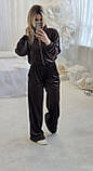 Костюм спортивний велюровий в стилі оверсайз 9852, фото 4