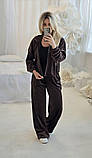 Костюм спортивний велюровий в стилі оверсайз 9852, фото 3