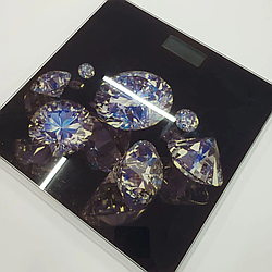 Ваги підлогові електронні з малюнком датчиком температури, індикатором заряду до 180 кг AT-28-3