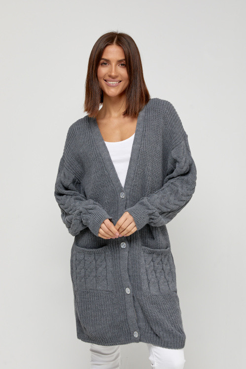 Кардиган 249 графіт 44-52, фото 1