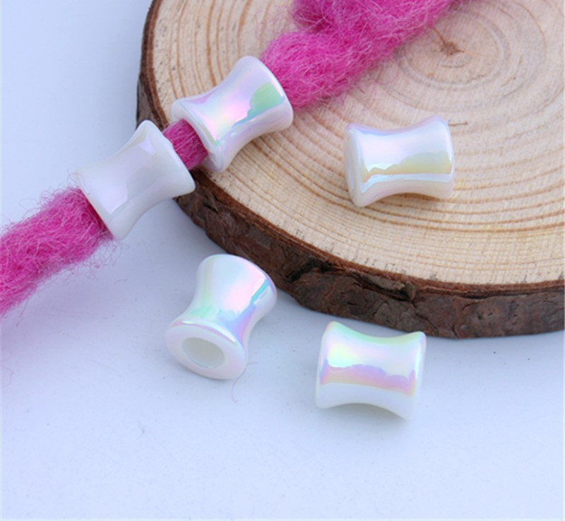 Пірсинг намистина кліпса перламутрова прикраси для афрокос, дред, фото 1