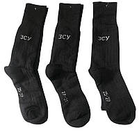 Комплект зимних трекинговых носков ШЗ (10 пар, чёрные) армейские носки для ЗСУ, охоты, рыбалки и туризма