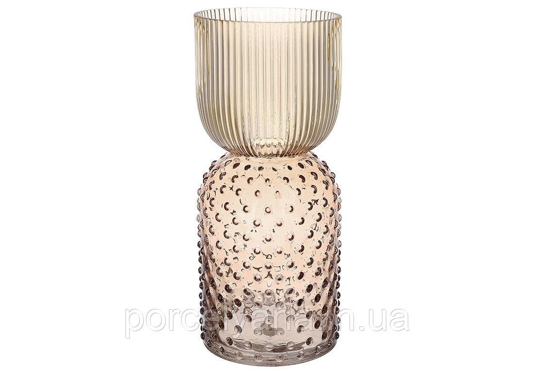 Ваза скляна Керол амбер 30*12,5 см Bonadi 591-392, фото 1