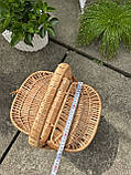 Кошик пікніковий з цільної лози, фото 7