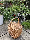 Кошик пікніковий з цільної лози, фото 2