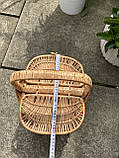 Кошик пікніковий з цільної лози, фото 6
