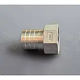 Штуцер шланговий нержавіючий DN50 (2") внутрішня різьба, н/ж сталь AISI304, ялинка 50.8 мм, Class 150, фото 8