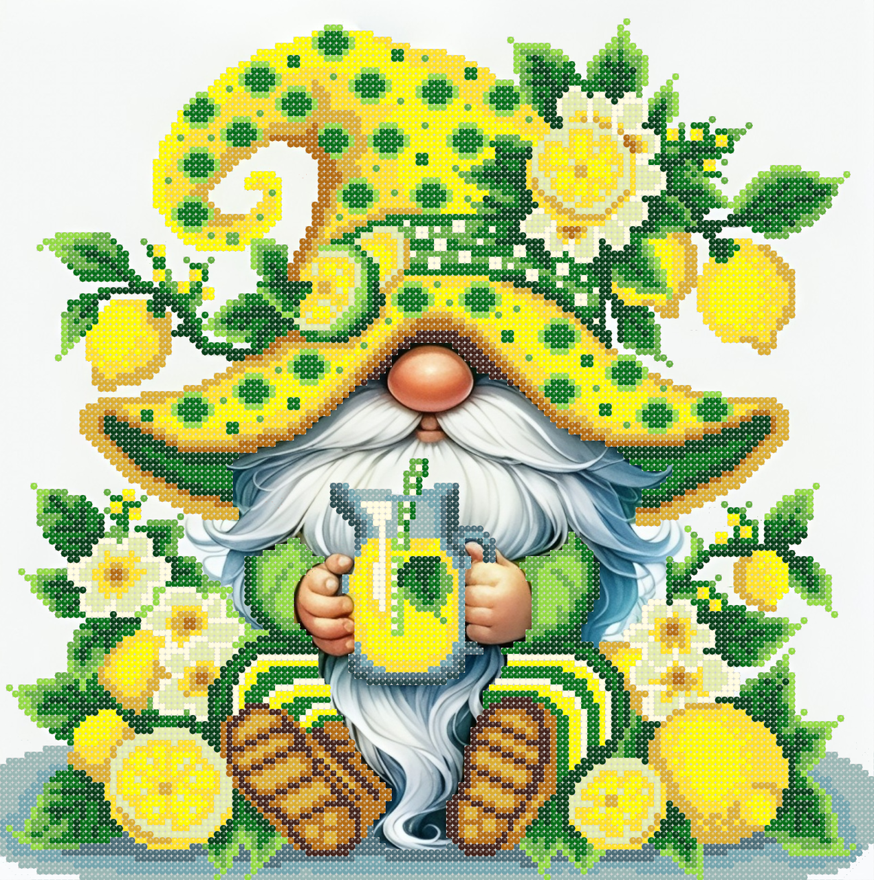 Схема для вишивки бісером ,, Гномік Лимончик,, Сб-3-163, фото 1