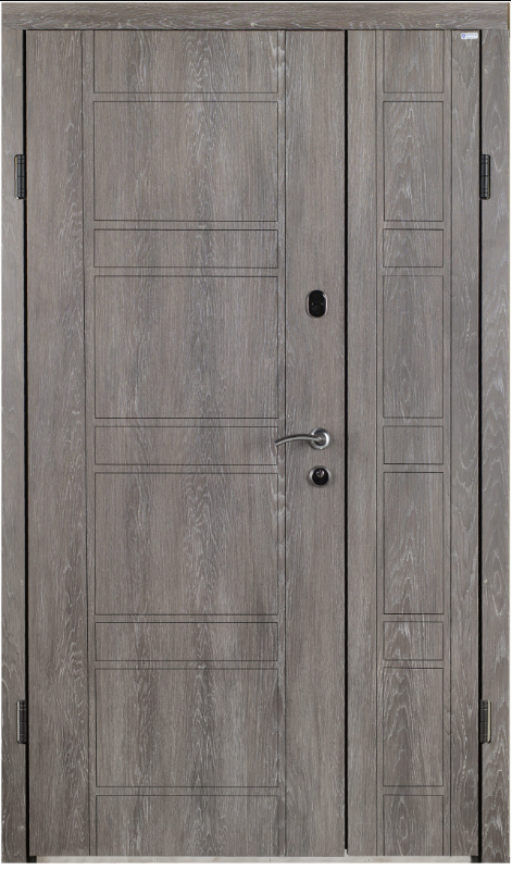 Двері вхідні Бастіон Економ Б-322 ПВХ Дуб шале графіт 1200х2050  мм