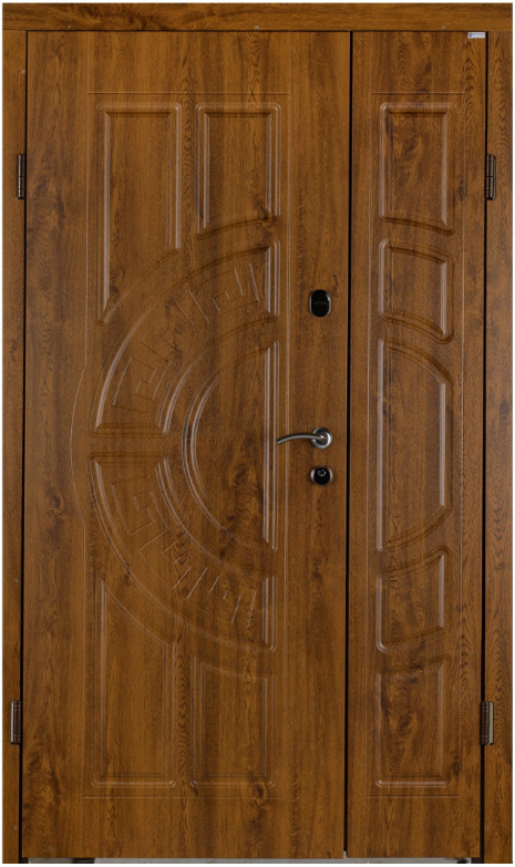 Двері вхідні Бастіон Економ Б-18 ПВХ Дуб золотий 1200х2050 мм