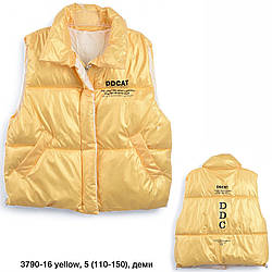 Жилетка для дівчаток жовтого кольору "Фабричний Китай" Розміри: 6,7,8,9,10 років (18113-2)