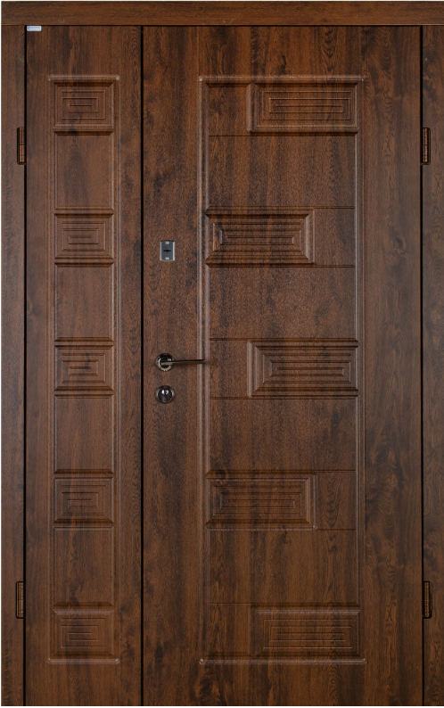 Двері вхідні Бастіон Економ Б-288 ПВХ Дуб темний  1200х2050 мм