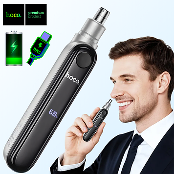 Тример для носа і вух акумуляторний 400мАч бездротовий компактний для гоління волосся із зарядкою Type-C Hoco