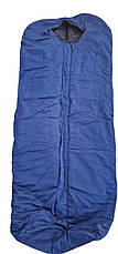 Спальний зимовий мішок Кіборг 100х210 см синій компресійний мішком, фото 2
