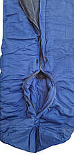 Спальний зимовий мішок Кіборг 100х210 см синій компресійний мішком, фото 5