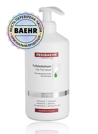 БАЛЬЗАМ З ФАРНЕЗОЛОМ ДЛЯ НІГ 500 МЛ (DEODORANT FOOT BALM), PEDIBAEHR, фото 1