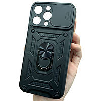 Чохол для Apple iPhone 14 Pro Max протиударний чохол зі шторкою для камери чорний
