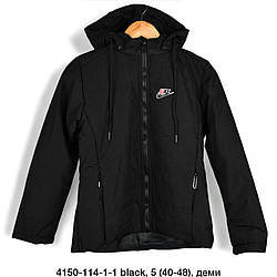 Чорна демісезонна куртка Юніор Розміри: 11,12,13,14,15 років (18119-2)