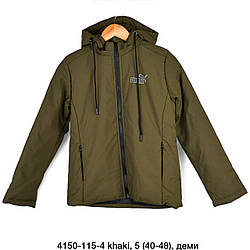 Куртка з капюшоном оливкового кольору для хлопчика "Юніор" Розміри: 11,12,13,14,15 років (18119-6)