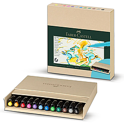 Набір капілярних ручок-пензликів Faber Castell PITT ARTIST PEN BRUSH STUDIO BOX, 12 кольорів, 167190