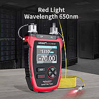 NF917 вимірювач оптичної потужності NOYAFA 2 в 1, VFL, OPM, FC/SC/ST, фото 3