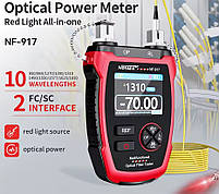 NF917 вимірювач оптичної потужності NOYAFA 2 в 1, VFL, OPM, FC/SC/ST, фото 2