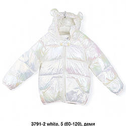 Біла дитяча демісезонна куртка для дівчинки "Фабричний Китай" Розміри: 1,2,3,4,5 років (18120-2)