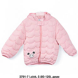 Рожева демісезонна курточка для малятка "Фабричний Китай" Розміри: 1,2,3,4,5 років (18122-2)