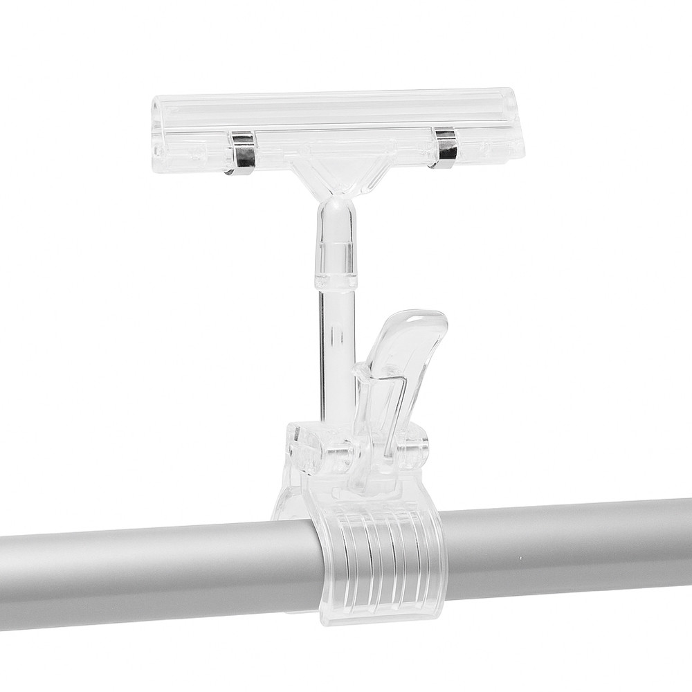 Цінникотримач на великій прищіпці Універсальний, Цінникоутримувач з широким затискачем 11см (5101)