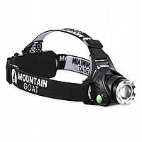 Ліхтар налобний Mountain Goat LED 350 lm акумуляторний, заднє червоне світло Black (P-5907739318336)