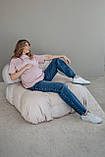 Прямі джинси straight fit для вагітних з високим трикотажним животиком світло-сині 38, фото 2