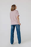 Прямі джинси straight fit для вагітних з високим трикотажним животиком світло-сині 38, фото 4