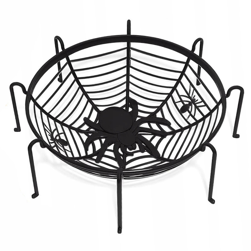 Тарілка на ніжках Павутина (чорна)