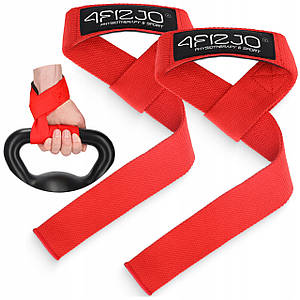 Лямки для станової тяги 4FIZJO Deadlift Straps Red (P-5905973402286)