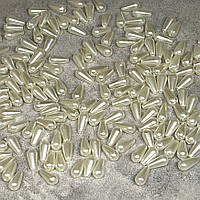 Акрилові намистини "Крапля",розмір 8*4 мм, айворі, арт 018975, упаковка ≈20 грам (290-300 шт), айворі