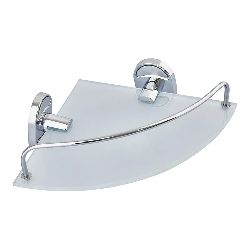 Полиця кутова з обмежувачем (скло) Zerix AFB-0107-1 (ZX5073), фото 1