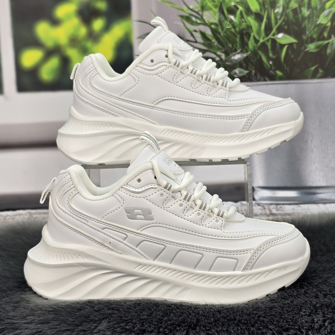 Кросівки жіночі FDEK білі на об'ємній підошві демісезонні 5934-2