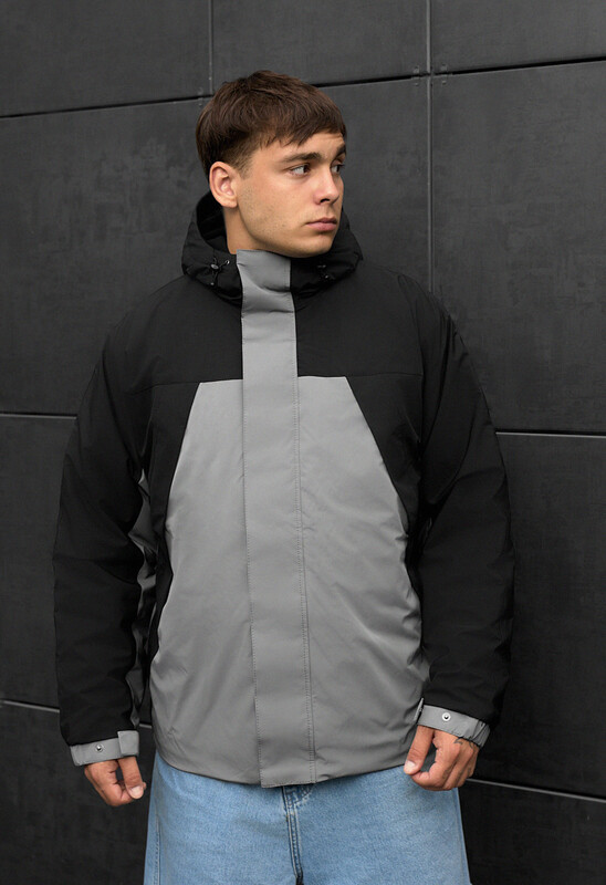 Чорно-сіра куртка демісезонна Staff skay gray & black, фото 1